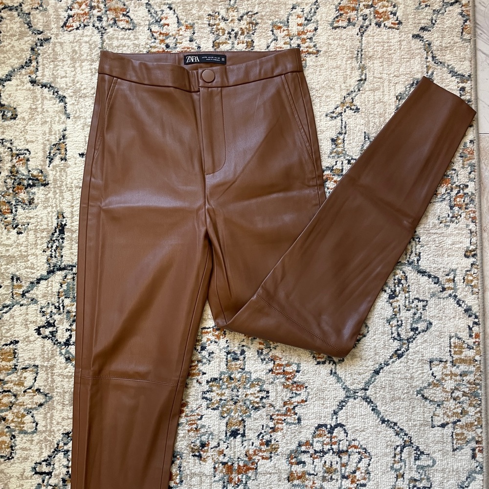 Zara Faux Leather Skinny Pants